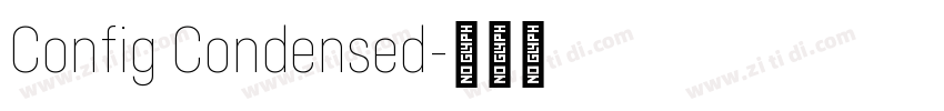 Config Condensed字体转换